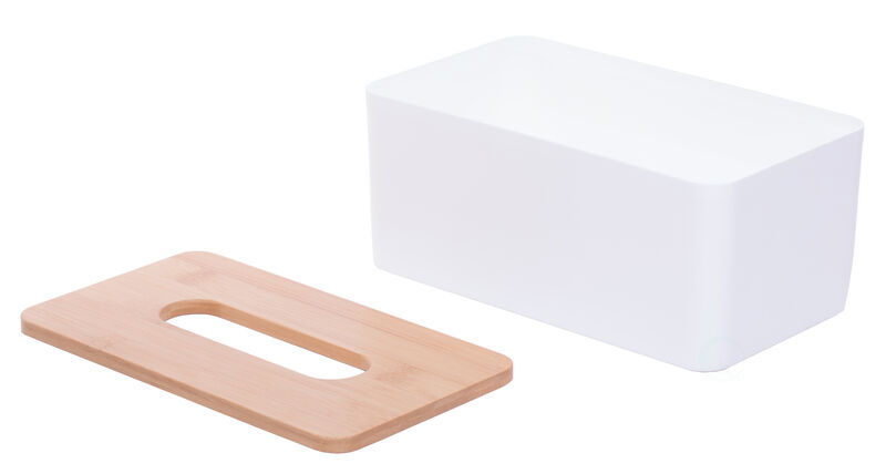 Bamboo Removable Top Lid Rectangular Tissue box