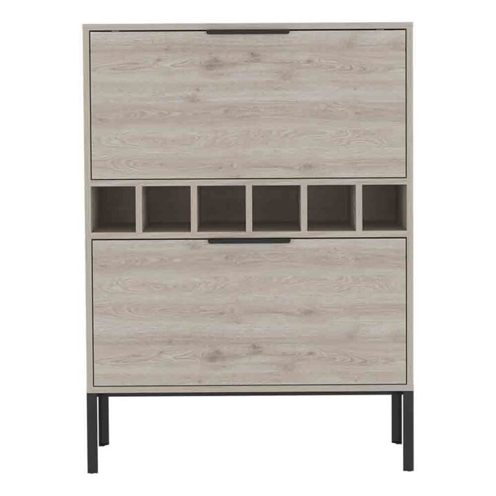 Bar Cabinet Puertu, Living Room, Light Gray