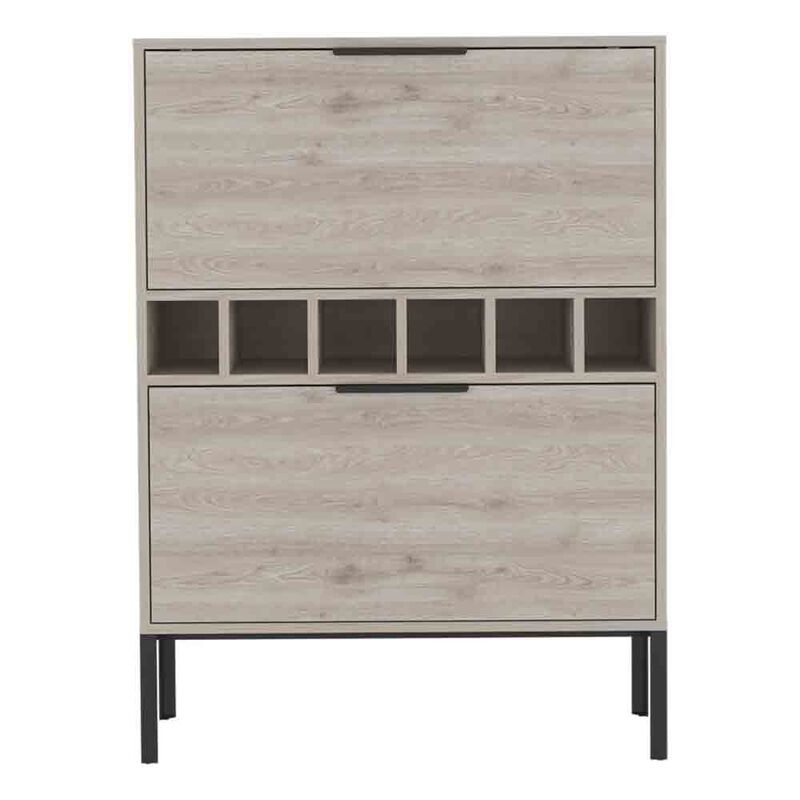 Bar Cabinet Puertu, Living Room, Light Gray