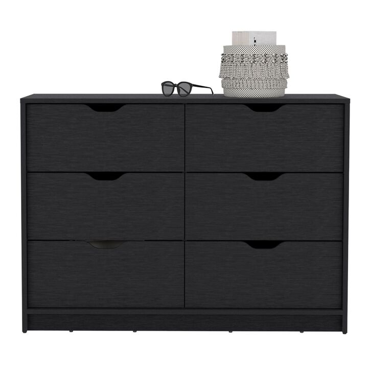 DEPOT E-SHOP Houma 4 Drawer Dresser with 2 Lower Cabinets, Drawer Chest