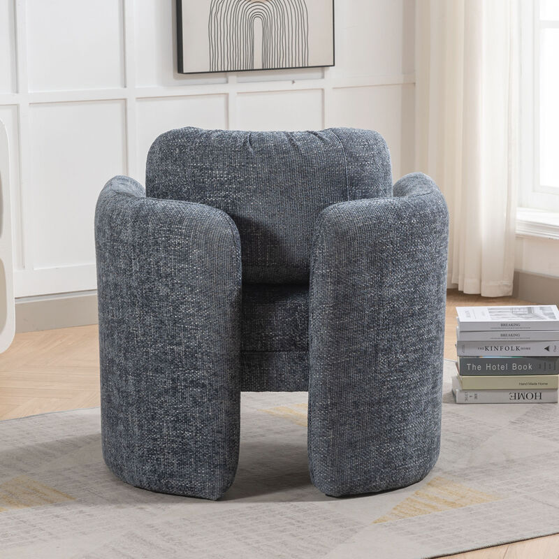 Merax Mid-Century Modern Barrel Accent Chair Armchair
