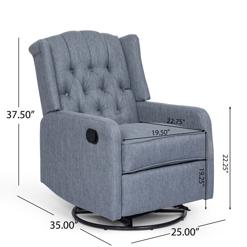 Merax Manual Recliner Chair with 360-Degree Swivel