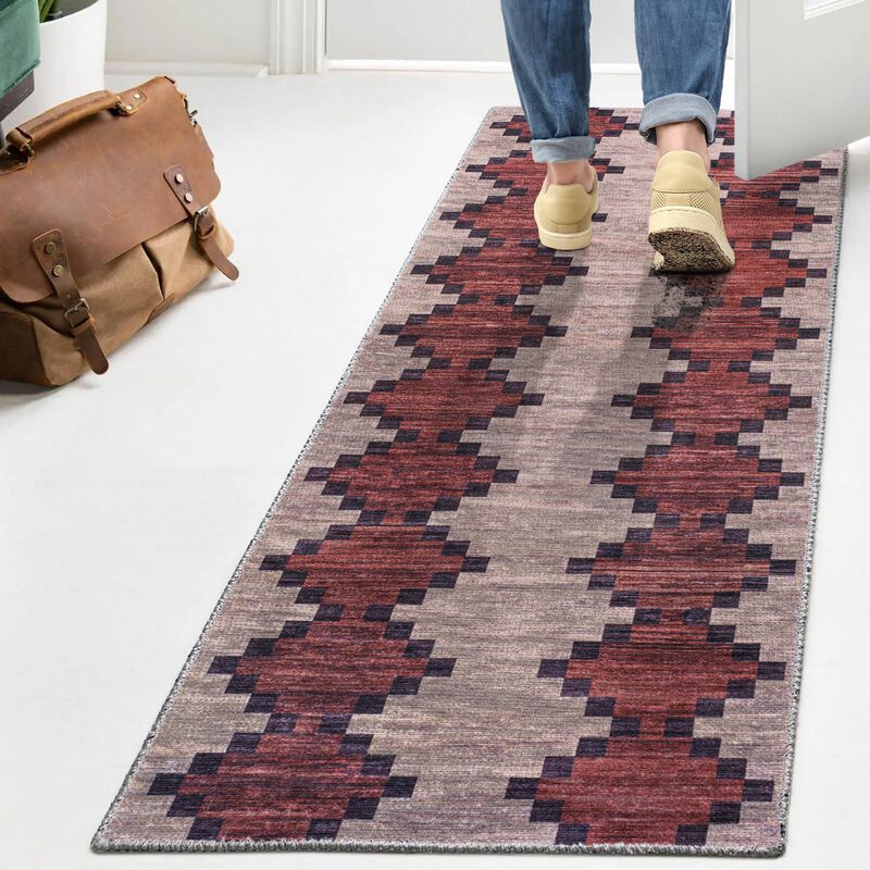 Timantii Modern Trellis Kilim Area Rug