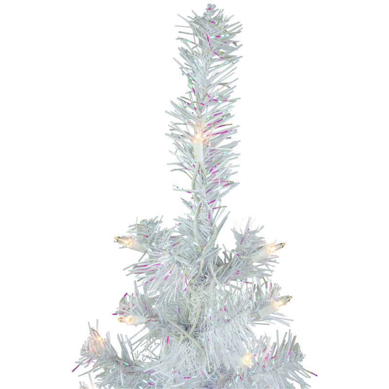 3' Pre-lit Rockport White Pine Artificial Christmas Tree  Clear Lights