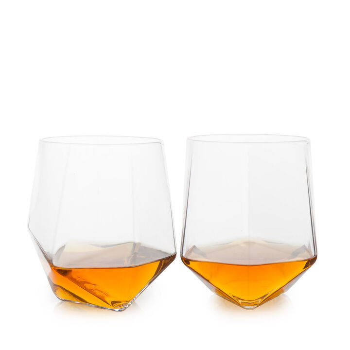 Seneca Faceted Crystal Tumblers Set of 2