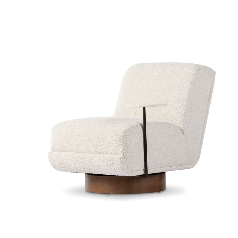 Bronwyn Swivel Chair with Side Table