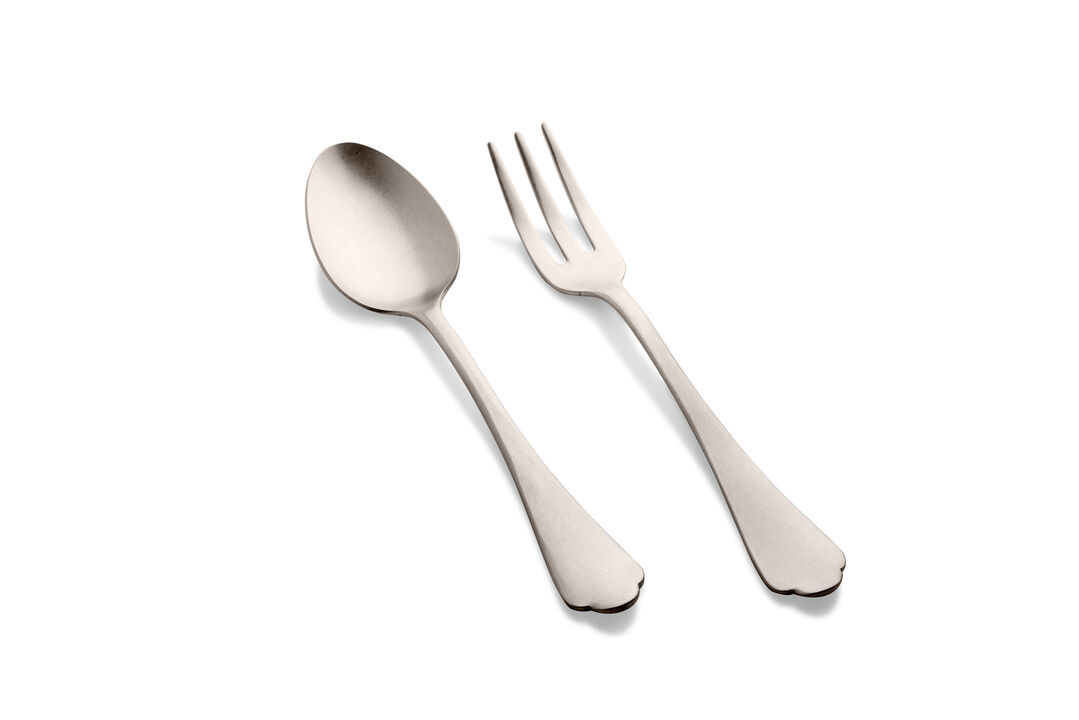 Pewter 2-Piece Serving Set in Champagne