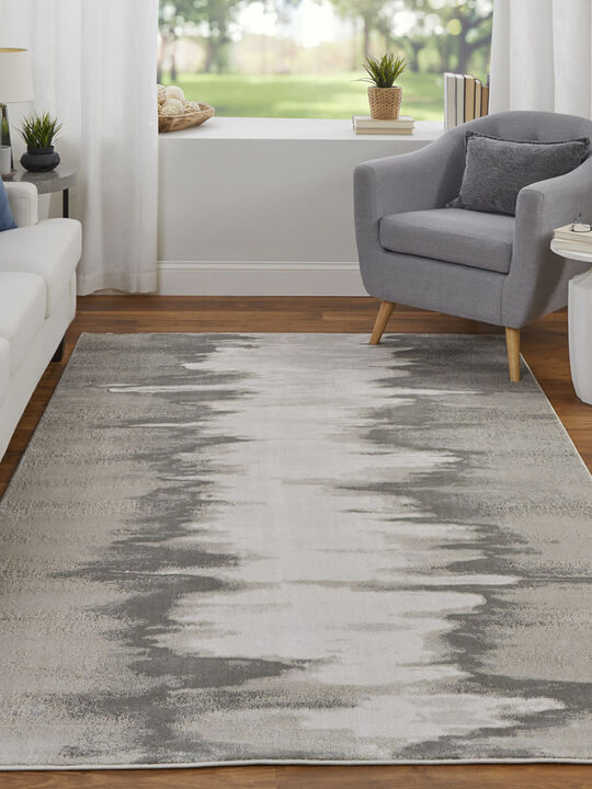 Micah 39LQF 6'7" x 9'6" Gray/Taupe/Ivory Rug