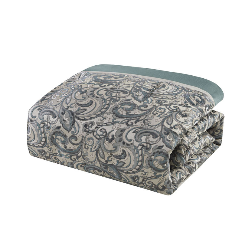 Gracie Mills Pruitt 24-Piece Jacquard Paisley Room-in-a-Bag Set