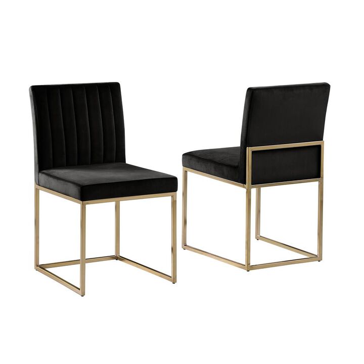 Jacobsen Velvet Armless Chairs (Set of 2)