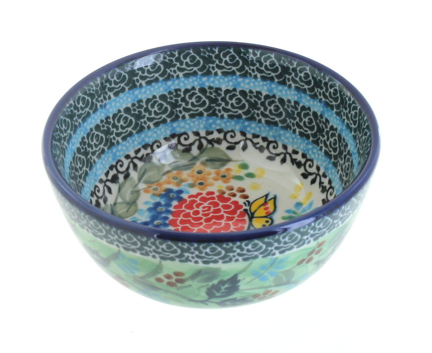 Blue Rose Polish Pottery Athena Dessert Bowl