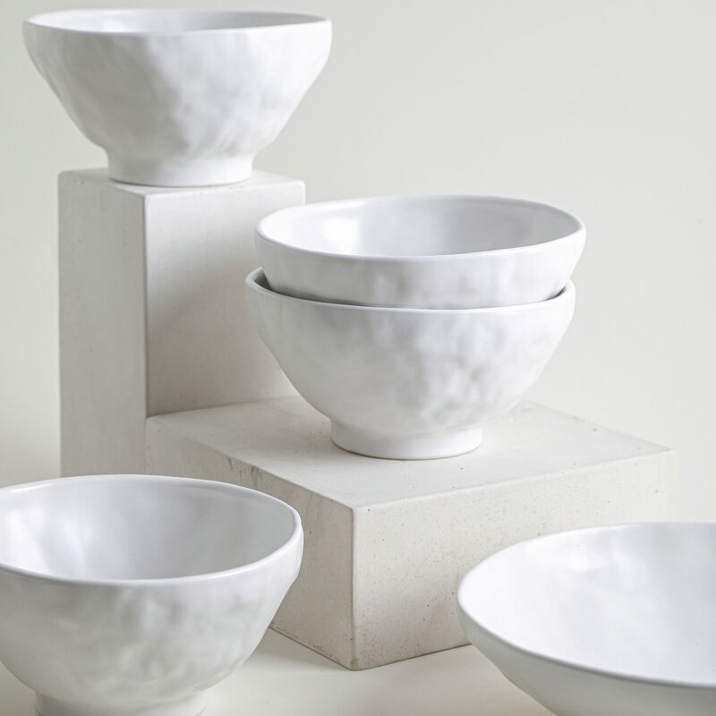 Stone by Mercer Project NENDO Stoneware 16 Piece Dinnerware Set, White