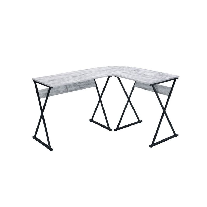 Zafiri Writing Desk, White & Black Finish 92812