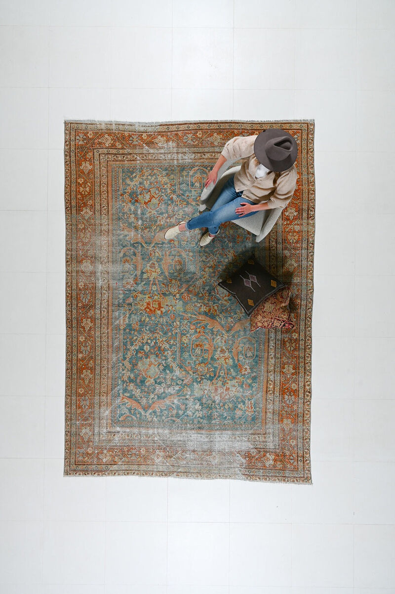 District Loom Antique Mustafi Mahal rug-Marie