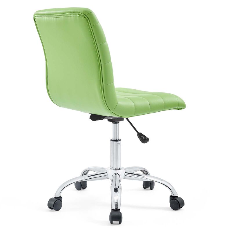 Modway Furniture - Ripple Armless Mid Back Vinyl Office Chair Bright Green