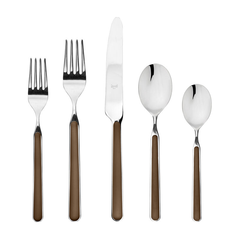 Fantasia 20-Piece Flatware Set in Tobacco