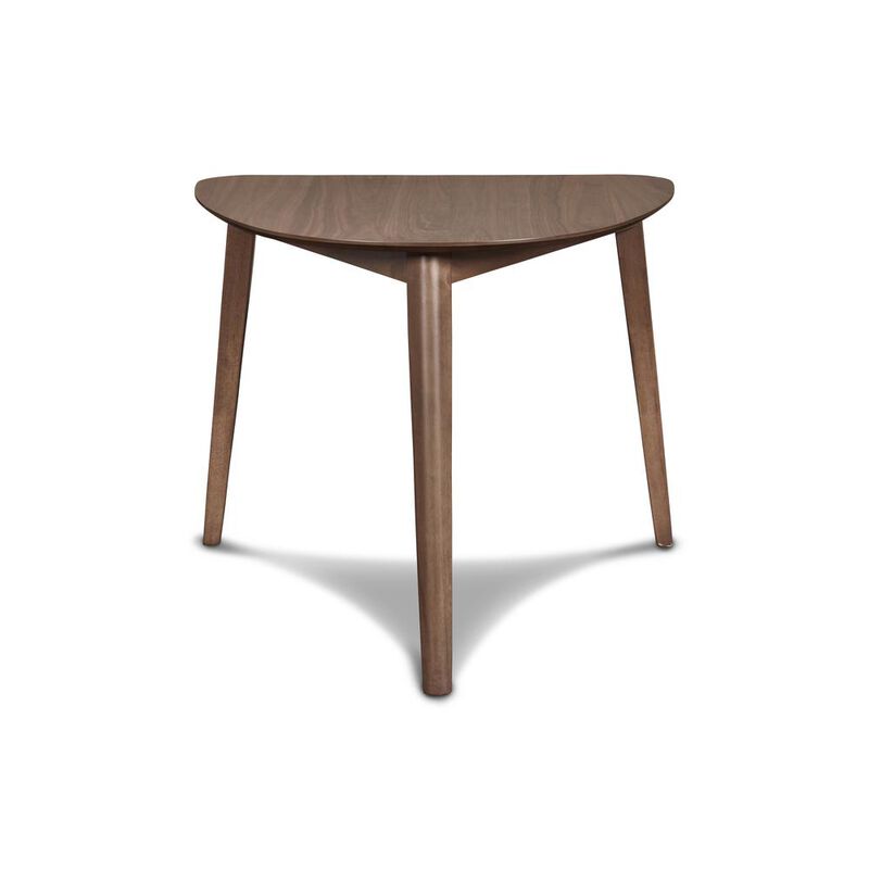 New Classic Furniture Furniture Oscar 32 Solid Wood Triangle Corner Table in Walnut