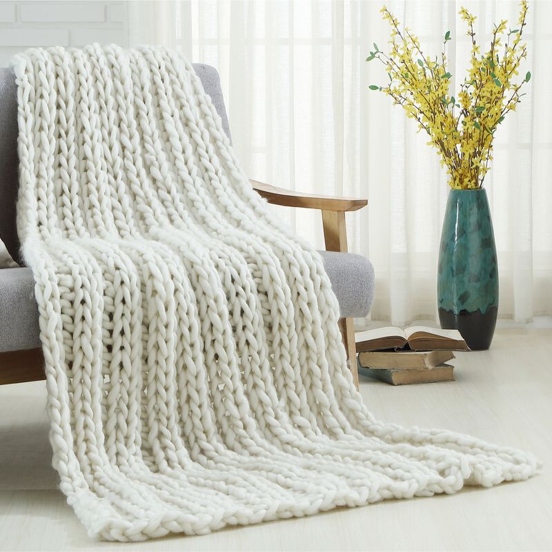 Cozy Tyme Joubert Channel Knit Throw 50"x70".