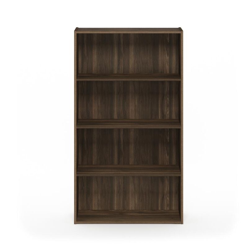 Furinno Pasir 4-Tier Open Shelf, Columbia Walnut