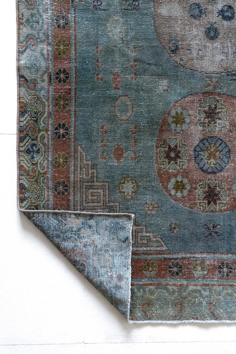 District Loom Vintage Khotan scatter rug-Pryor