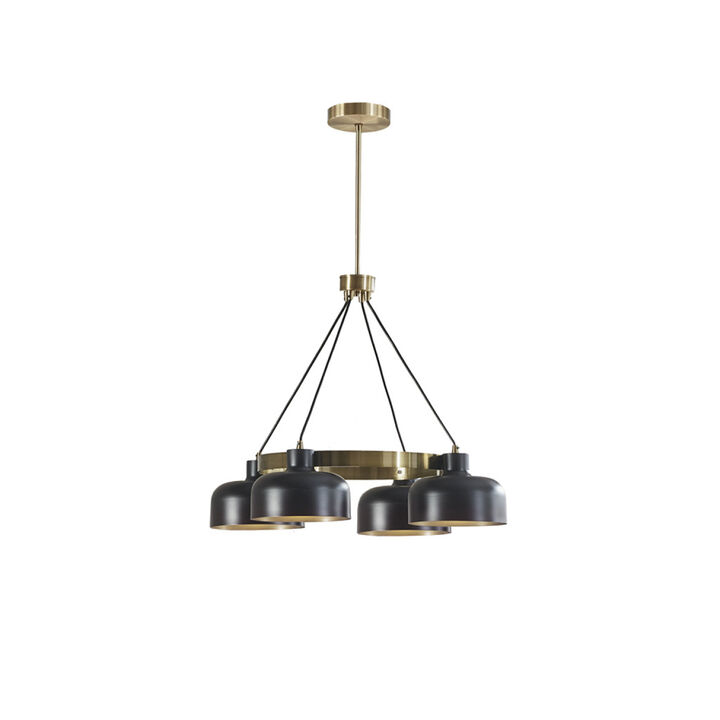 Abbott 4-Light Metal Shade Chandelier