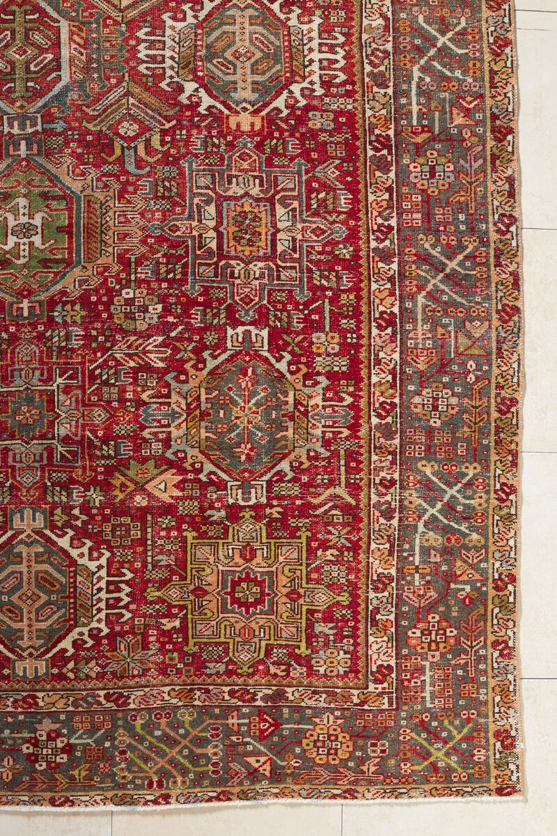 District Loom Vintage Persian Heriz Karaja Area Rug-Fenix