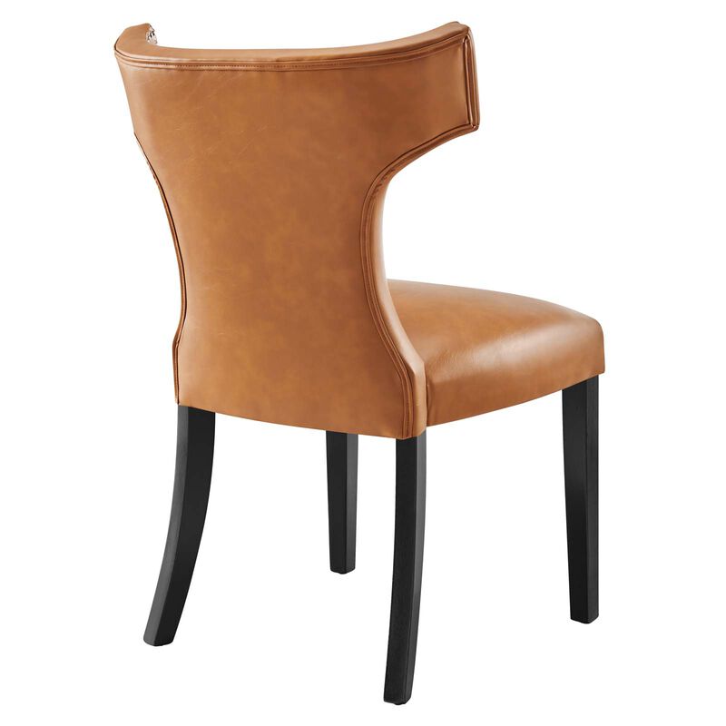 Curve Vegan Leather Dining Chair