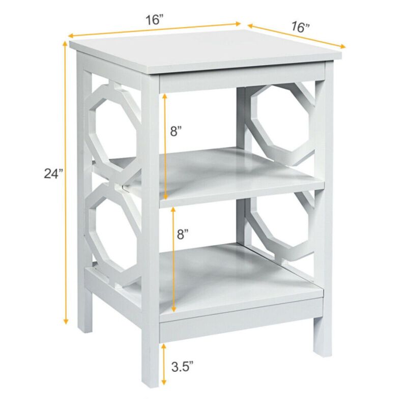 3-tier Nightstand Sofa Side End Accent Table