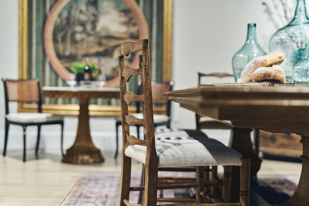 Walnut Triangular Ladderback Side Chair