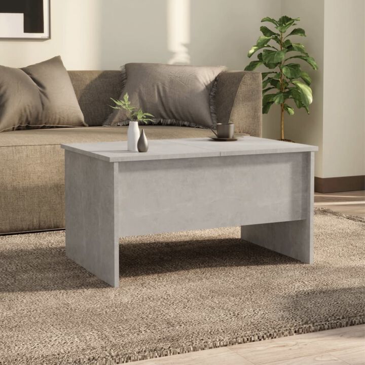 vidaXL Coffee Table Concrete Gray 31.5"x19.7"x16.7" Engineered Wood