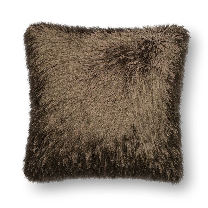 P0245 Brown 22"x22" Down Pillow