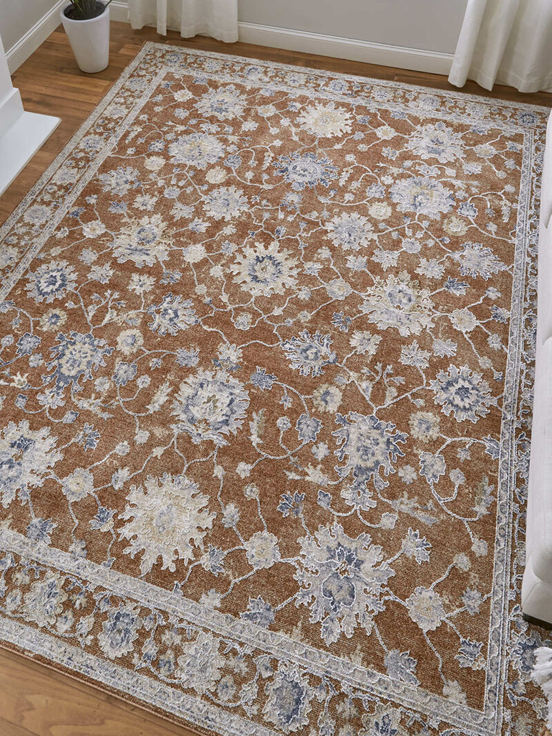 Pasha 39M7F 5' x 7'6" Red/Ivory/Blue Rug