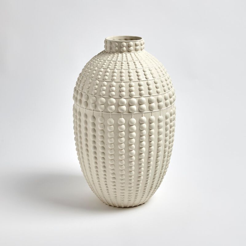 Nail Head Vase White Large