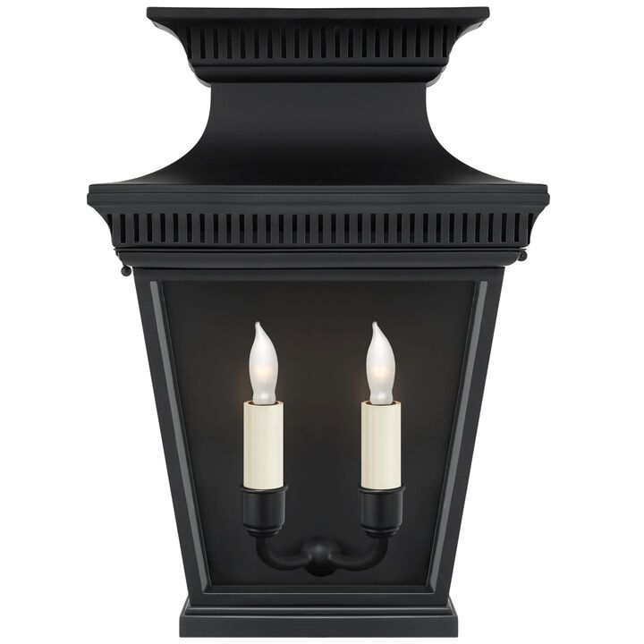 Elsinore Medium 3/4 Wall Lantern in Black