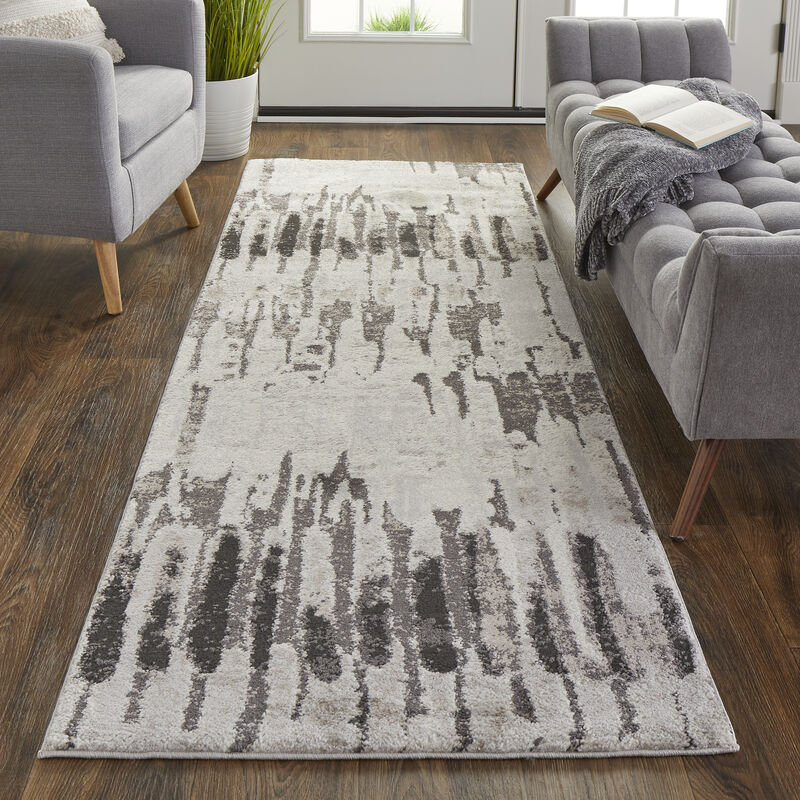 Vancouver 39FIF Ivory/Brown/Gray 2'10" x 7'10" Rug