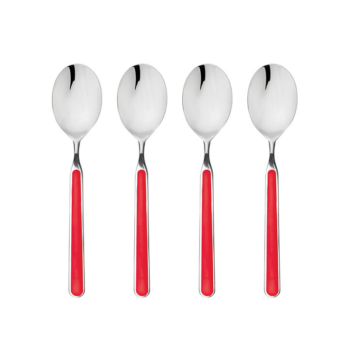 Fantasia 4-Piece American Coffee Spoon Set in Red