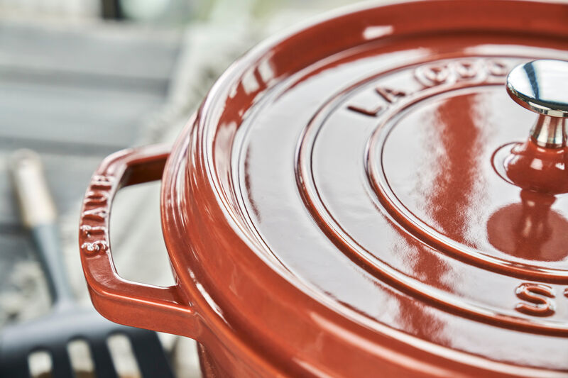 Staub Cast Iron 7-qt Round Cocotte - Basil