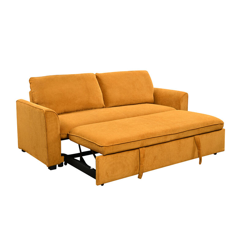 MONDAWE Mondern 3 in 1 Convertible Sleeper Sofa Bed with Reclining Backrest,Small Love Seat Lounge Sofa with Pullout Bed