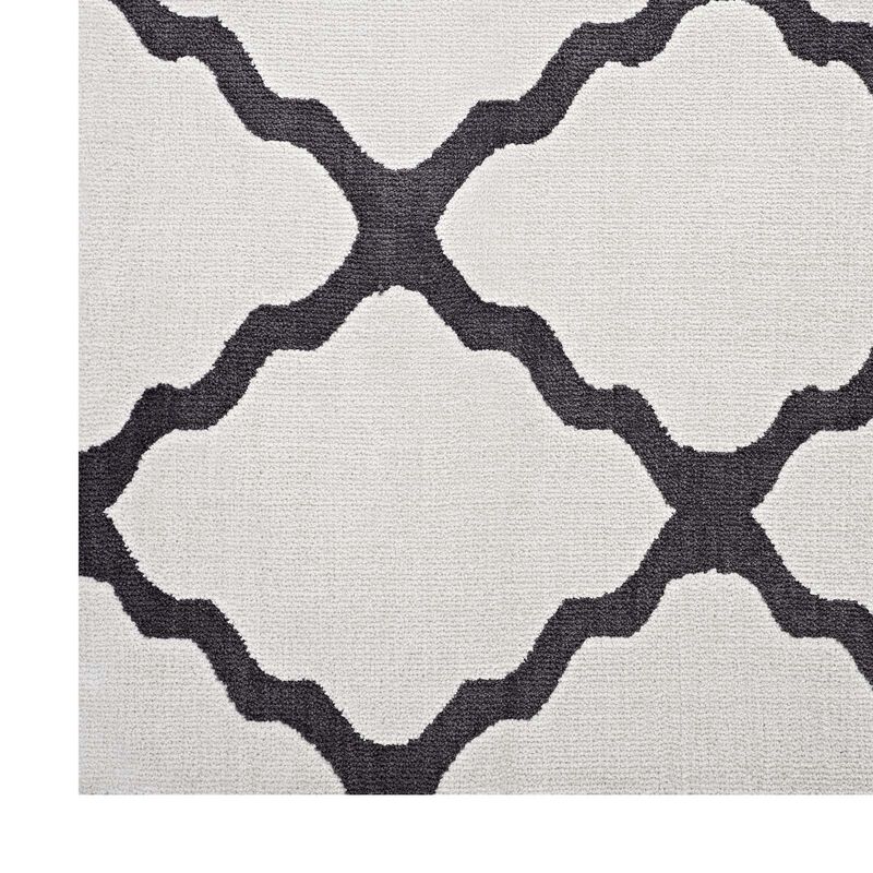 Marja Moroccan Trellis 8x10 Area Rug - Ivory and Charcoal