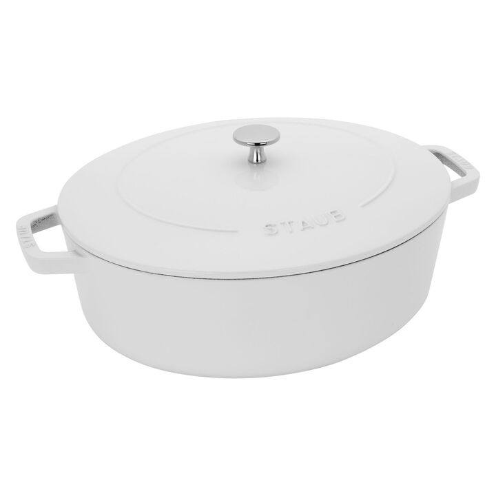 Staub Cast Iron 6.25-qt Shallow Oval Dutch Oven - Citron