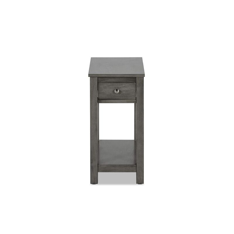 New Classic Furniture Noah Gray Wood End Table with 1 Drawer (Set of 2)