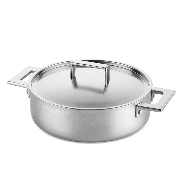 Attiva Pewter 11" Frying Pan with Dual Handles
