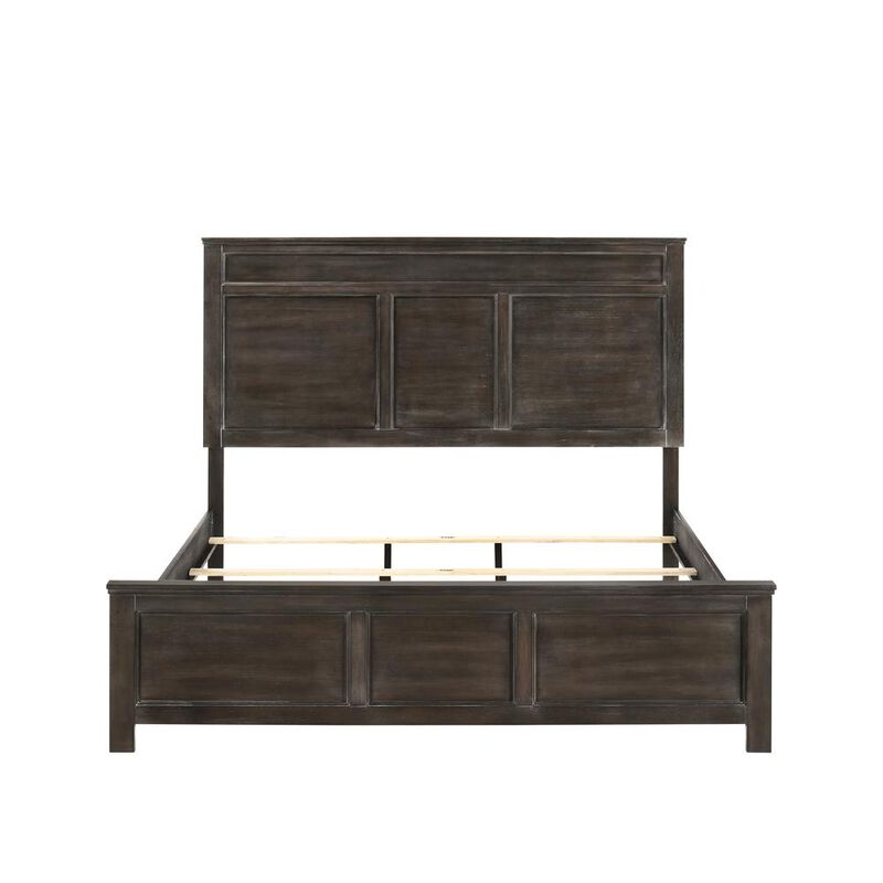 New Classic Furniture Furniture Andover Contemporary Solid Wood 5/0 Queen Bed in Nutmeg