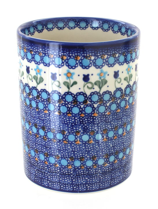 Blue Rose Polish Pottery Melanie Utensil Jar