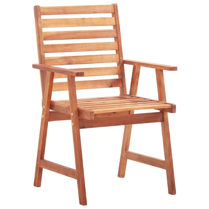 vidaXL Outdoor Dining Chairs 2 pcs Solid Acacia Wood