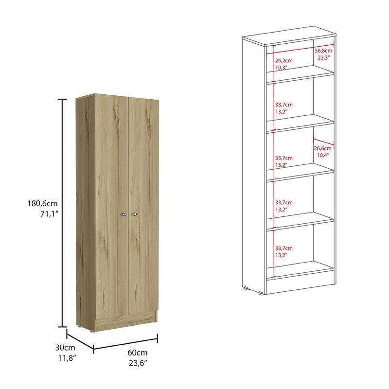 Storage Cabinet Pipestone, Kitchen, Light Oak / Black