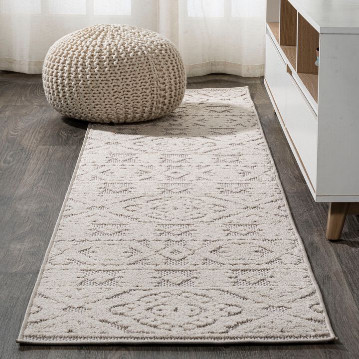 Citta High-Low Pile Mediterranean Tile Area Rug