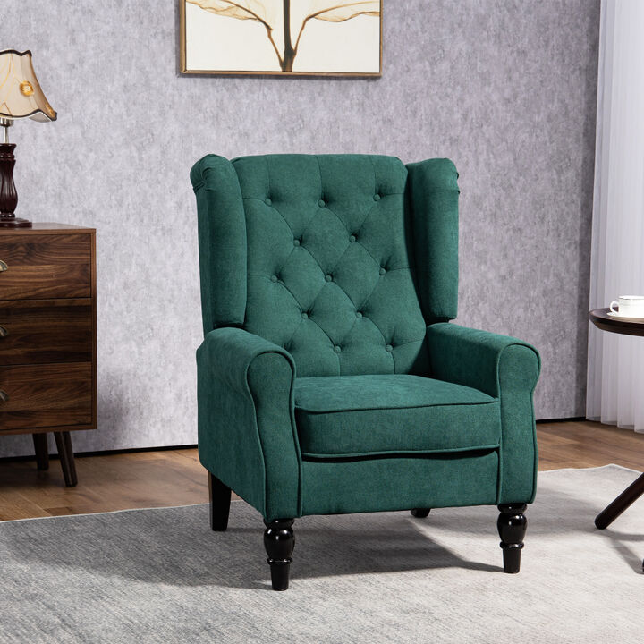 Modern Wingback Accent Chair with Upholstered Seat and Sturdy Frame, Perfect for Living Room or Bedroom