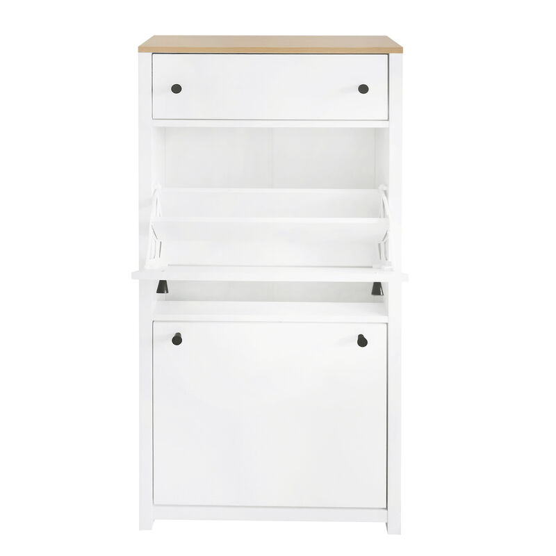 Merax Modern Style Shoe Rack with 4 Flip Drawers