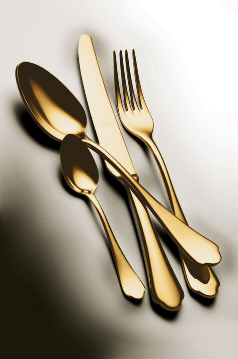 Dolce Vita Gold Flatware Set 5 Pieces